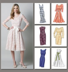 8766 EZ VOGUE LINED BONED BODICE OR NOT 6 DRESSES PATTERN 6-12; 12-20 CHOICE New